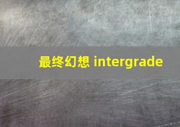 最终幻想 intergrade